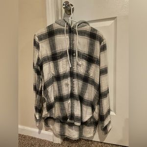 American eagle, hooded flannel, size :M